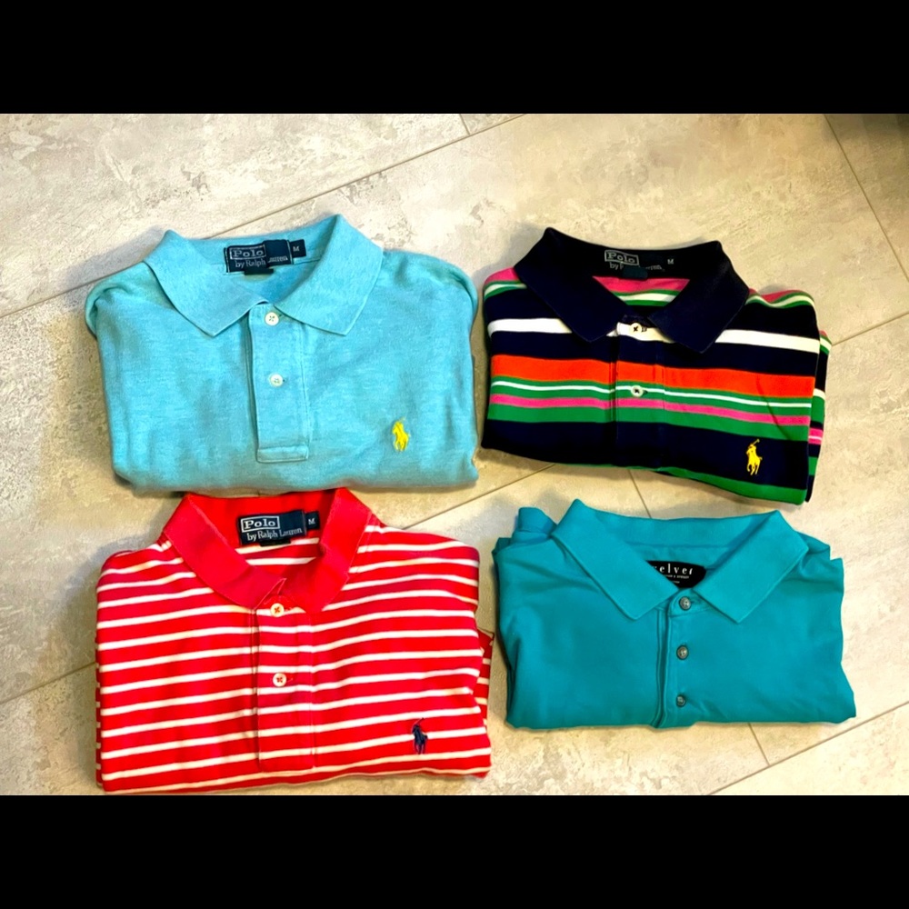 Lot of 4 men’s polo shirts.